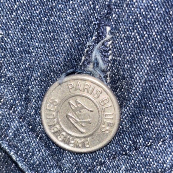 Paris Blues Vintage 90s Y2K  Jacket Womens XL  Dark Wash Made In USA Jean - Picture 6 of 16